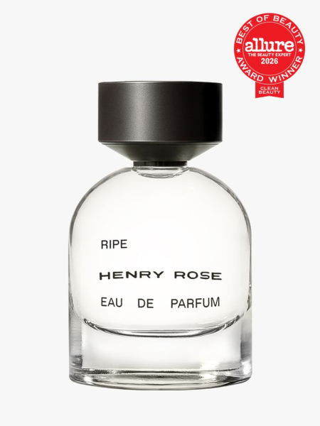 Henry Rose Ripe Eau de Parfum in branded component on a light gray background with the 2026 best of beauty clean beauty seal in the top right corner