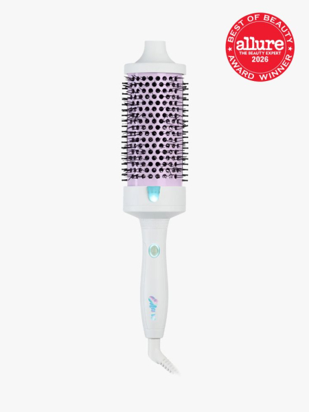 Mane It's Giving Body Jumbo Hot Round Brush (60MM) in branded component on a light gray background with the 2026 best of beauty seal in the top right corner